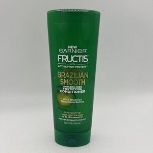 Garnier Fructis Sleek & Shine BRAZILIAN SMOOTH Fortifying Conditioner 12 OZ
